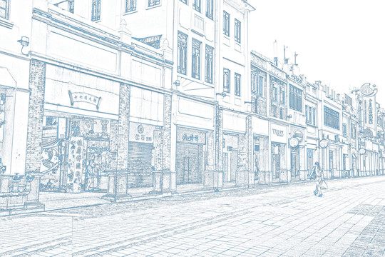 老廣州建筑素描
