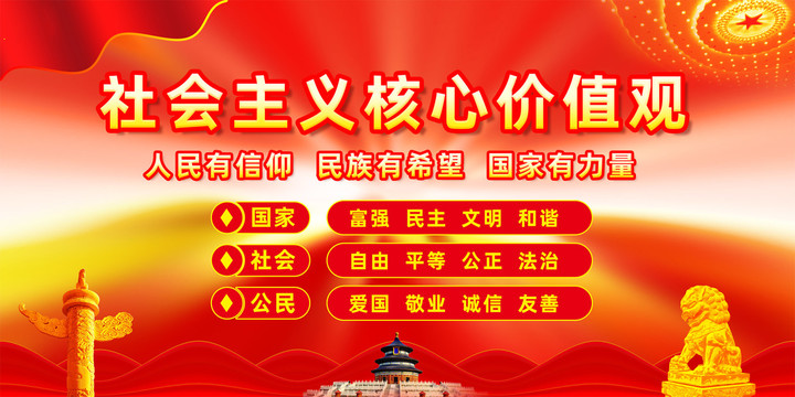 社會主義核心價值觀展板