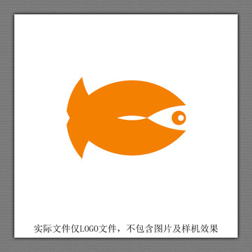 鱼头卡通LOGO设计