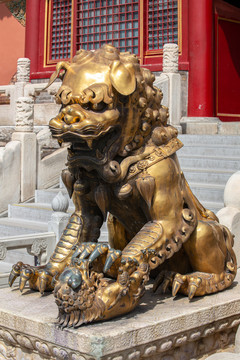 紫禁城铜狮子