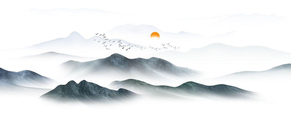 中式山水畫(huà)