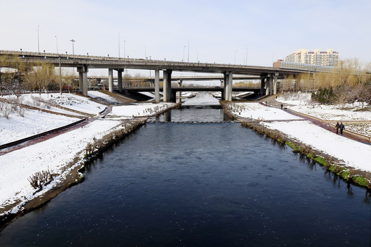 北京城市风光凉水河