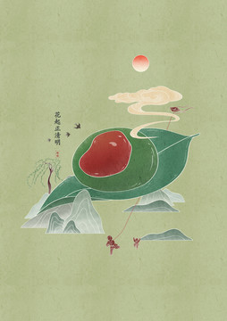 國風(fēng)清明時節(jié)吃青團