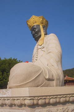 清水祖师石雕坐像