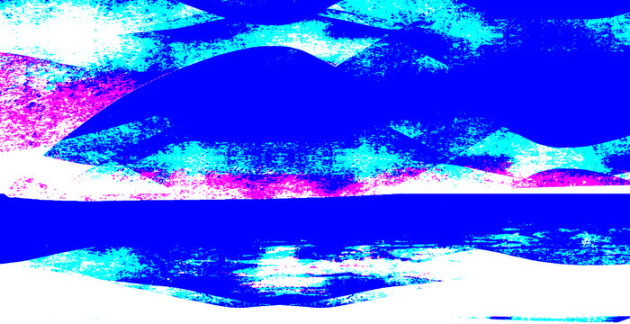 抽象藍(lán)色時(shí)尚山水