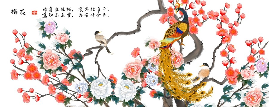 工筆梅花