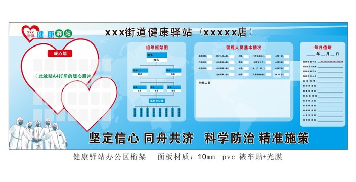 健康驿站信息公示牌