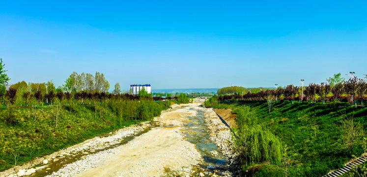 西安沣峪口秦岭山谷自然景观