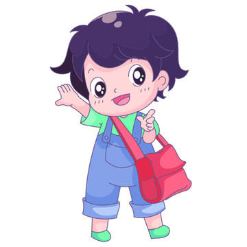 卡通上學(xué)可愛活潑幼兒園兒童