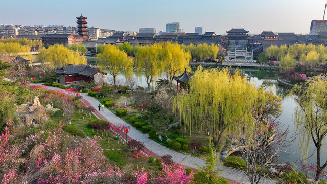 山东青州南阳河景区生态美景