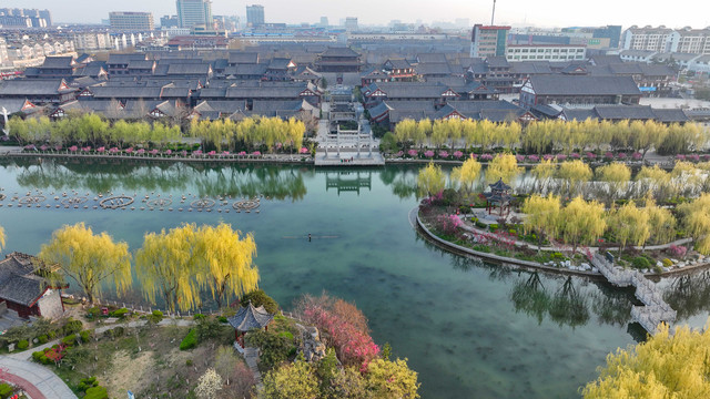 山东青州南阳河景区生态美景