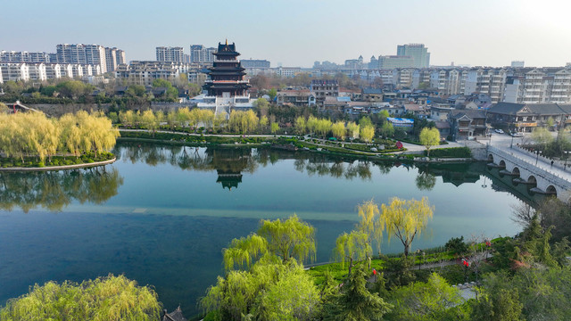 山东青州南阳河景区生态美景