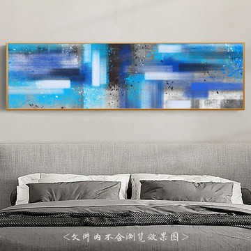 藍色抽象油畫