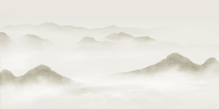 新中式山水裝飾畫水墨畫