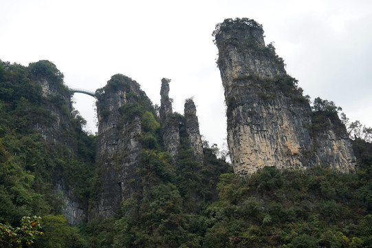 高山溪谷玻璃栈道