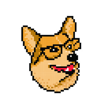 柴犬馬賽克印花