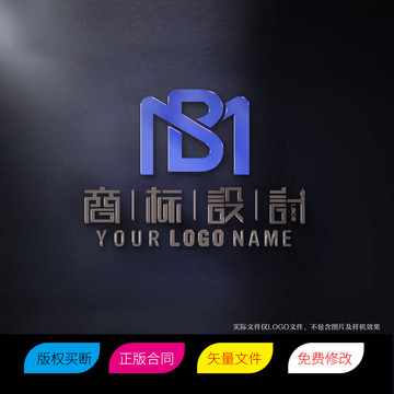 MB字母拼字标志LOGO