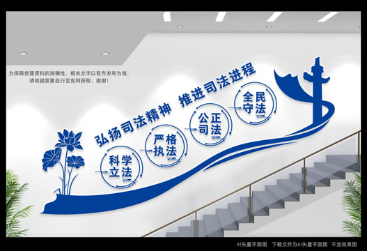 檢察樓梯文化墻