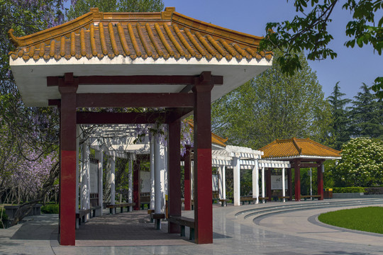中国国花园游廊