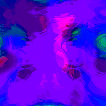 藍色幾何地毯