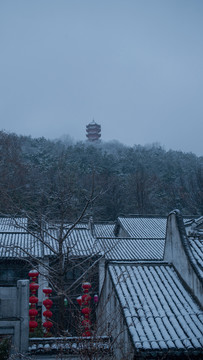 古镇雪景