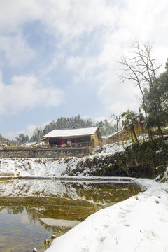 乡村雪景