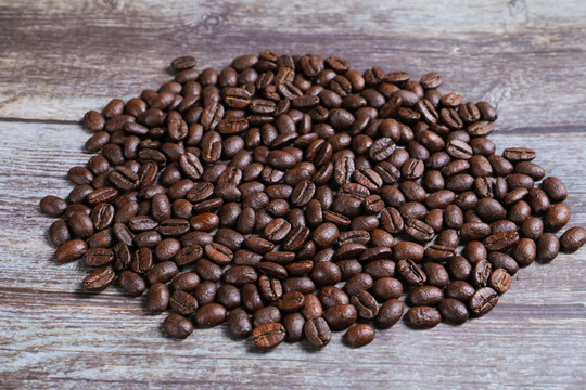 咖啡研磨咖啡豆特写