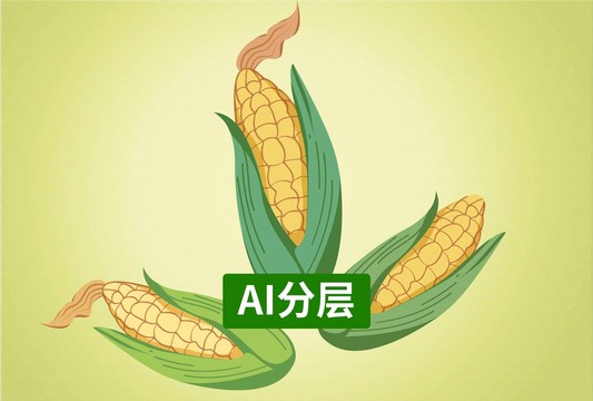 手繪玉卡通農(nóng)作物苞谷矢量插圖