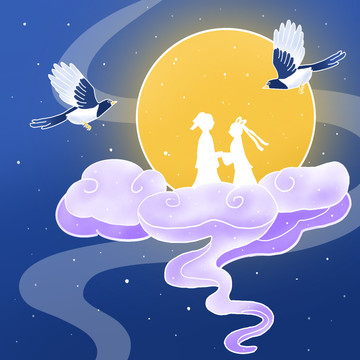 七夕節(jié)插畫