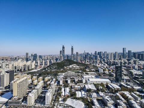 济南城市雪景