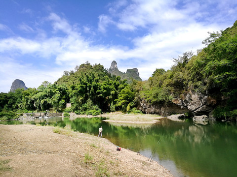 绿水沙洲