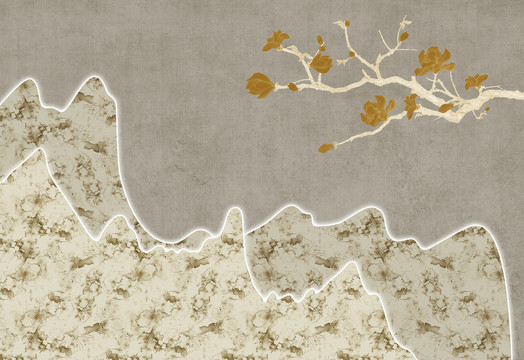 中式花鳥背景
