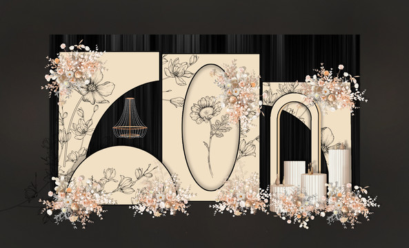 香檳色小香風(fēng)婚禮效果圖