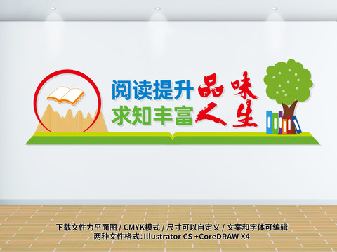 閱讀標(biāo)語文化墻