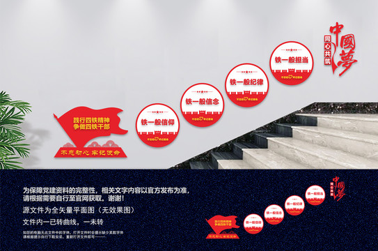 四鐵干部樓梯文化墻
