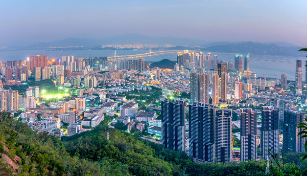 中国广东深圳湾城市风光