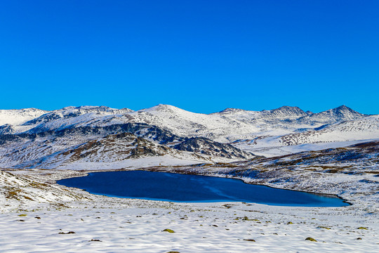 新疆高山雪景