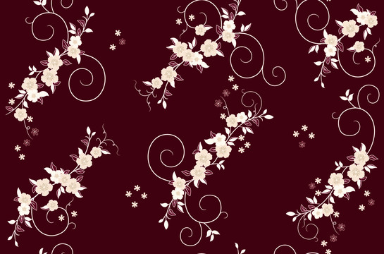 矢量線條抽象花
