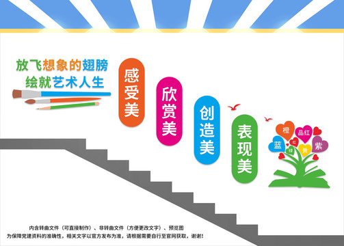 美術(shù)樓梯文化墻