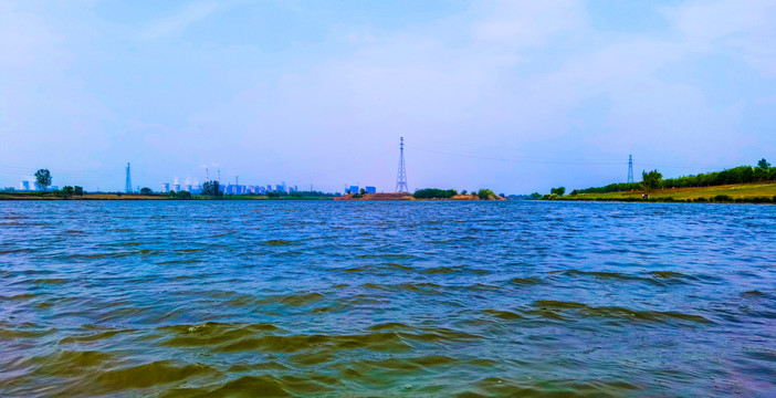 渭河生态景区人工湖全景大图
