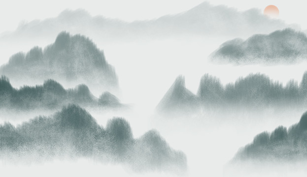 水墨山水画