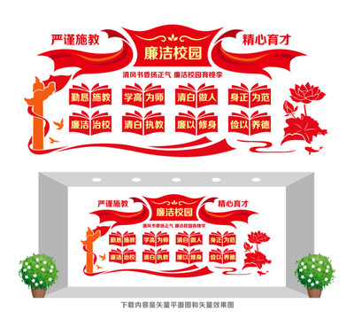 廉潔校園文化墻