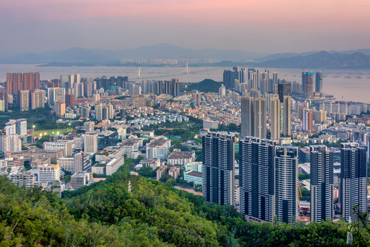 中国广东深圳湾城市风光