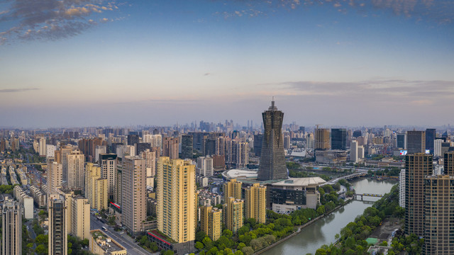 浙江杭州市拱墅區(qū)大運(yùn)河航拍