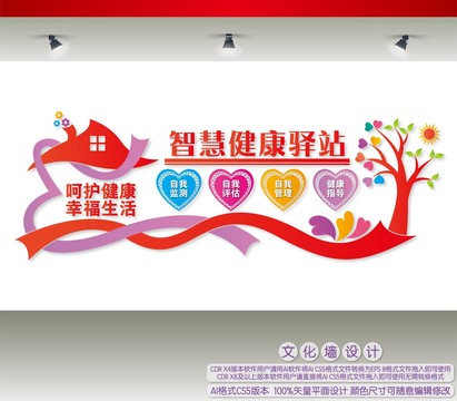 智慧健康驛站宣傳墻