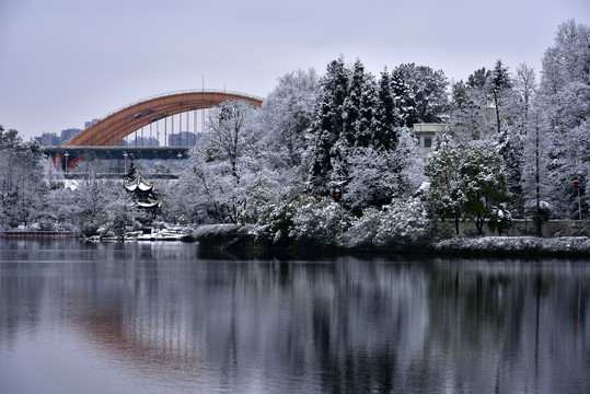 贵阳观山湖雪景