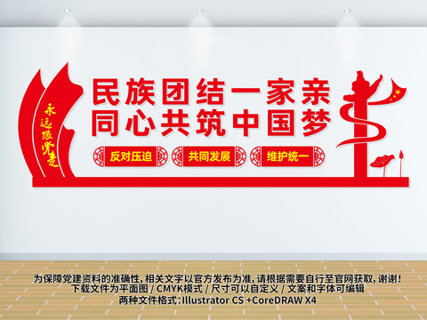 民族團結一家親文化墻