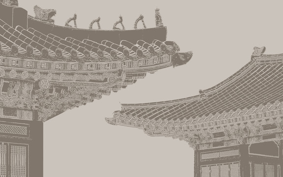 房檐裝飾壁畫