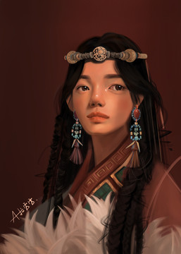 藏族少女