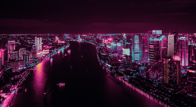 上海赛博夜景